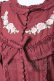 画像6: PINK HOUSE / 小花刺繍入りフリルワンピース F ボルドー Y-25-12-20-071-LO-OP-SZ-ZY (6)