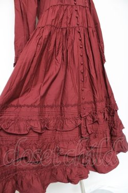 画像7: PINK HOUSE / 小花刺繍入りフリルワンピース F ボルドー Y-25-12-20-071-LO-OP-SZ-ZY