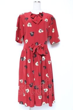 画像1: PINK HOUSE / スコッチテリアワンピース F 赤 Y-25-12-20-072-LO-OP-SZ-ZY