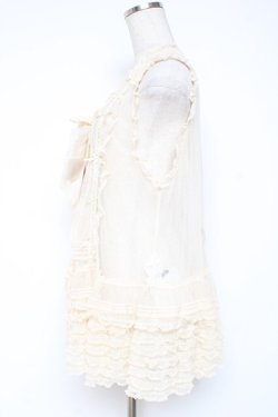 画像2: PINK HOUSE / ドットチュールレースベスト F 生成り Y-25-12-20-008-LO-BL-SZ-ZY