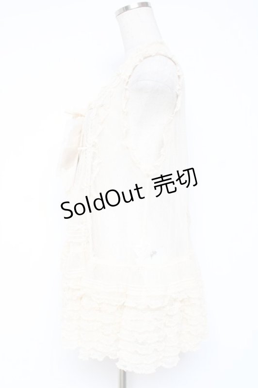 画像2: PINK HOUSE / ドットチュールレースベスト F 生成り Y-25-12-20-008-LO-BL-SZ-ZY (2)