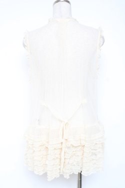 画像3: PINK HOUSE / ドットチュールレースベスト F 生成り Y-25-12-20-008-LO-BL-SZ-ZY