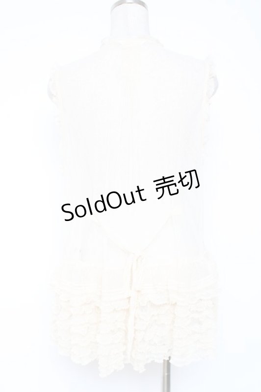 画像3: PINK HOUSE / ドットチュールレースベスト F 生成り Y-25-12-20-008-LO-BL-SZ-ZY (3)