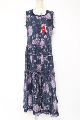 PINK HOUSE / ラベンダープリントノースリーブワンピース F 紺 Y-25-12-20-075-LO-OP-AS-ZY