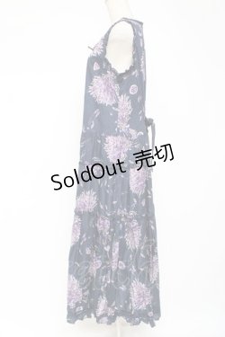 画像2: PINK HOUSE / ラベンダープリントノースリーブワンピース F 紺 Y-25-12-20-075-LO-OP-AS-ZY