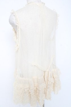 画像4: PINK HOUSE / ドットチュールレースベスト F 生成り Y-25-12-20-008-LO-BL-SZ-ZY