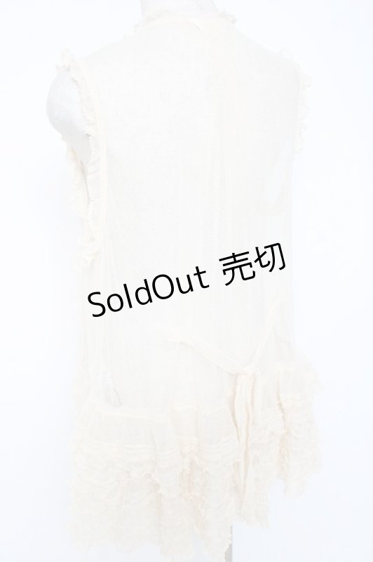 画像4: PINK HOUSE / ドットチュールレースベスト F 生成り Y-25-12-20-008-LO-BL-SZ-ZY (4)