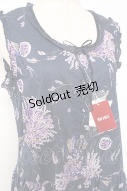 画像5: PINK HOUSE / ラベンダープリントノースリーブワンピース F 紺 Y-25-12-20-075-LO-OP-AS-ZY