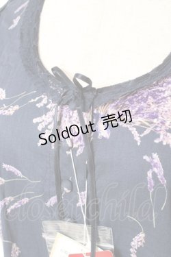 画像8: PINK HOUSE / ラベンダープリントノースリーブワンピース F 紺 Y-25-12-20-075-LO-OP-AS-ZY