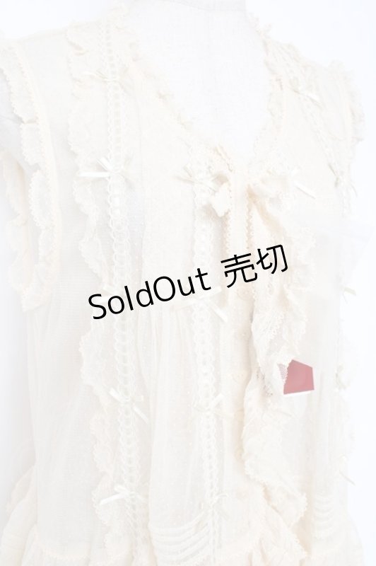 画像5: PINK HOUSE / ドットチュールレースベスト F 生成り Y-25-12-20-008-LO-BL-SZ-ZY (5)