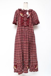 PINK HOUSE / オジリナルタータンワンピース F 赤 Y-25-12-20-079-LO-OP-SZ-ZY