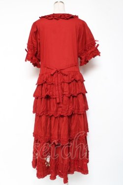 画像3: PINK HOUSE / Berry Rose刺繍入りパッチワーク風ワンピース F 赤 Y-25-12-20-080-LO-OP-AS-ZS