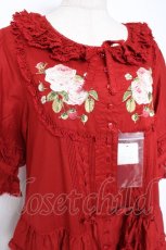 画像5: PINK HOUSE / Berry Rose刺繍入りパッチワーク風ワンピース F 赤 Y-25-12-20-080-LO-OP-AS-ZS (5)