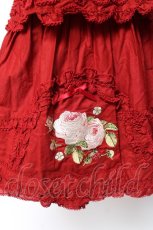 画像10: PINK HOUSE / Berry Rose刺繍入りパッチワーク風ワンピース F 赤 Y-25-12-20-080-LO-OP-AS-ZS (10)