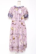PINK HOUSE / フィフティバイオレッツプリントワンピース F ラベンダー Y-25-12-20-081-LO-OP-SZ-ZY