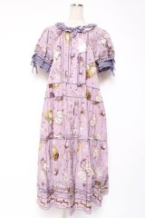 PINK HOUSE / フィフティバイオレッツプリントワンピース F ラベンダー Y-25-12-20-081-LO-OP-SZ-ZY