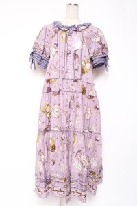 PINK HOUSE / フィフティバイオレッツプリントワンピース F ラベンダー Y-25-12-20-081-LO-OP-SZ-ZY