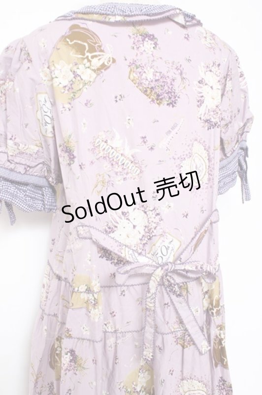 画像4: PINK HOUSE / フィフティバイオレッツプリントワンピース F ラベンダー Y-25-12-20-081-LO-OP-SZ-ZS (4)
