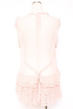 画像3: PINK HOUSE / ドットチュールレースベスト F ピンク Y-25-12-20-009-LO-BL-SZ-ZY