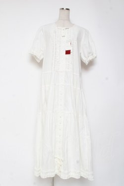 画像1: PINK HOUSE / ティアードロングワンピース F 白 Y-25-12-20-082-LO-OP-AS-ZY