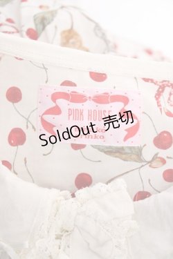 画像10: PINK HOUSE / キャットチェリードロッププリントワンピース F 生成り Y-25-12-20-084-LO-OP-AS-ZY