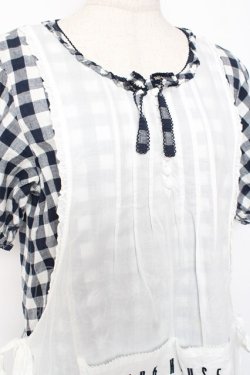 画像4: PINK HOUSE / エプロン付きブロードギンガムワンピース F 紺 Y-25-12-20-085-LO-OP-SZ-ZY