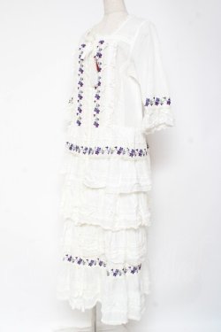 画像2: PINK HOUSE / バイオレットレース使いワンピース F 白 Y-25-12-20-086-LO-OP-SZ-ZY