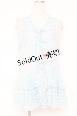 画像1: PINK HOUSE / ドットチュールレースベスト F サックス Y-25-12-20-010-LO-BL-SZ-ZY