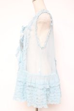 画像2: PINK HOUSE / ドットチュールレースベスト F サックス Y-25-12-20-010-LO-BL-SZ-ZY (2)