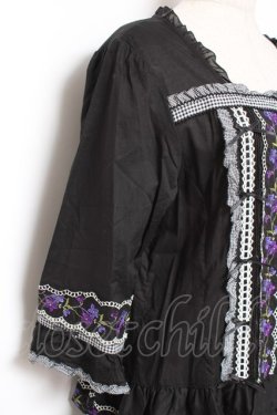 画像7: PINK HOUSE / バイオレットレース使いワンピース F 黒 Y-25-12-20-087-LO-OP-SZ-ZY