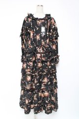 PINK HOUSE / ブルーミングドット柄襟付きワンピース F 黒 Y-25-12-20-089-LO-OP-AS-ZY