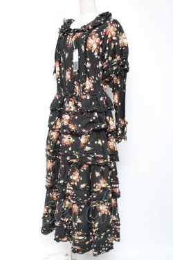 画像2: PINK HOUSE / ブルーミングドット柄襟付きワンピース F 黒 Y-25-12-20-089-LO-OP-AS-ZS