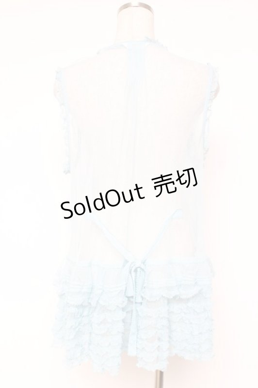 画像3: PINK HOUSE / ドットチュールレースベスト F サックス Y-25-12-20-010-LO-BL-SZ-ZY (3)