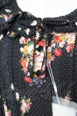 画像6: PINK HOUSE / ブルーミングドット柄襟付きワンピース F 黒 Y-25-12-20-089-LO-OP-AS-ZS