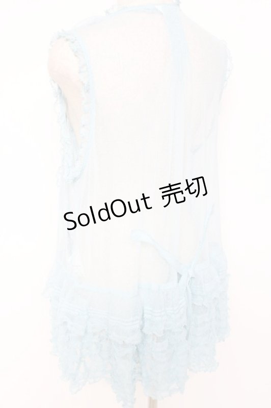 画像4: PINK HOUSE / ドットチュールレースベスト F サックス Y-25-12-20-010-LO-BL-SZ-ZY (4)