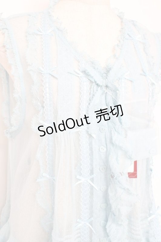 画像5: PINK HOUSE / ドットチュールレースベスト F サックス Y-25-12-20-010-LO-BL-SZ-ZY (5)