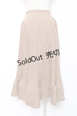 画像3: PINK HOUSE / ツイード柄アコーディオンプリーツスカート  ベージュ Y-25-12-20-093-LO-SK-SZ-ZY