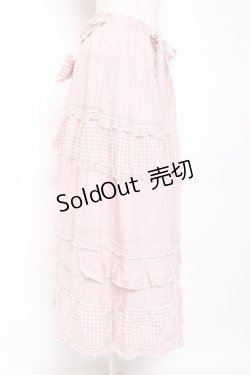 画像2: PINK HOUSE / ギンガムチェックスカート  ピンク Y-25-12-20-094-LO-SK-SZ-ZY