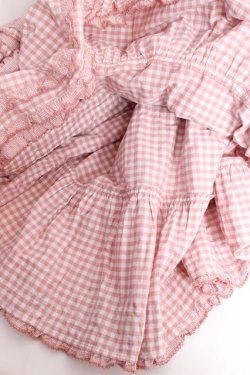 画像7: PINK HOUSE / ギンガムチェックパッチワークフリルスカート F ピンク Y-25-12-20-095-LO-SK-SZ-ZY