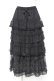 画像1: PINK HOUSE / ドットチュール×オリジナルローズチュールレーススカート F 黒 Y-25-12-20-097-LO-SK-SZ-ZY (1)