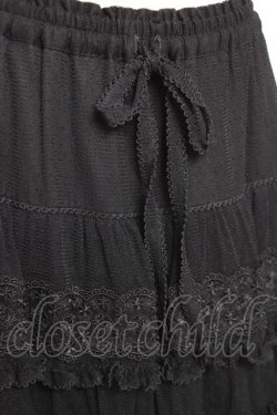 画像4: PINK HOUSE / ドットチュール×オリジナルローズチュールレーススカート F 黒 Y-25-12-20-097-LO-SK-SZ-ZY