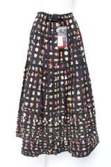 PINK HOUSE / Pink House Favoritesプリントスカート F 黒 Y-25-12-20-098-LO-SK-SZ-ZY