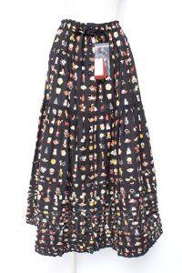 PINK HOUSE / Pink House Favoritesプリントスカート F 黒 Y-25-12-20-098-LO-SK-SZ-ZY