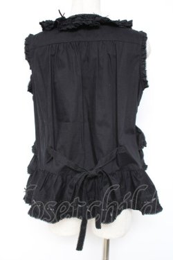 画像3: PINK HOUSE / フリル使いノースリーブブラウス F 黒 Y-25-12-20-011-LO-BL-SZ-ZY