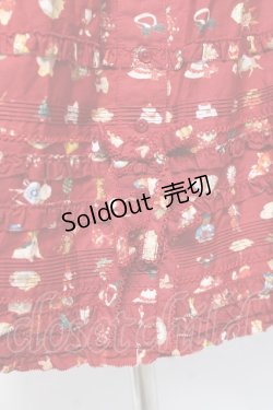 画像6: PINK HOUSE / Pink House Favoritesプリントスカート F 赤 Y-25-12-20-099-LO-SK-SZ-ZY