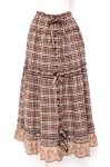 画像1: PINK HOUSE / オリジナルクマレースチェックスカート F ブラウン Y-25-12-20-100-LO-SK-SZ-ZS (1)