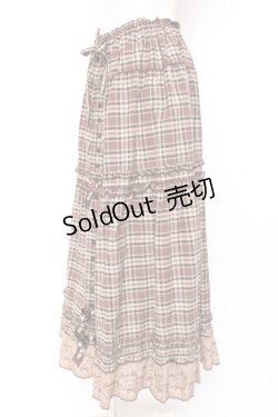 画像2: PINK HOUSE / オリジナルクマレースチェックスカート F ブラウン Y-25-12-20-100-LO-SK-SZ-ZS