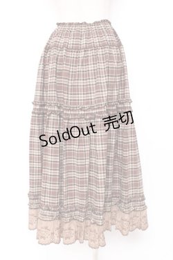 画像3: PINK HOUSE / オリジナルクマレースチェックスカート F ブラウン Y-25-12-20-100-LO-SK-SZ-ZS