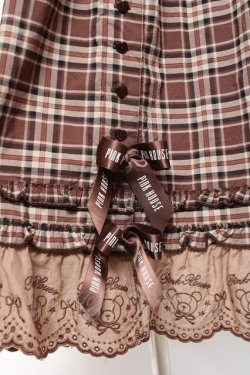 画像6: PINK HOUSE / オリジナルクマレースチェックスカート F ブラウン Y-25-12-20-100-LO-SK-SZ-ZY