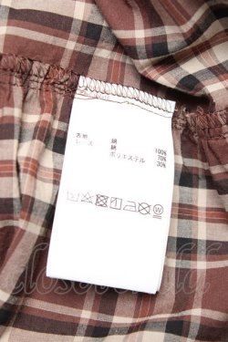 画像7: PINK HOUSE / オリジナルクマレースチェックスカート F ブラウン Y-25-12-20-100-LO-SK-SZ-ZY